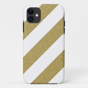 Glitzer-Blick gestreifter iPhone Fall 11 Hülle