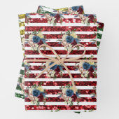 Glitzer Blick Winterurlaub Blumenmuster Geschenkpapier Set (Beispiel)