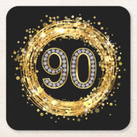 Glitzer Bling Confetti | der Diamant-Zahl-90 Gold