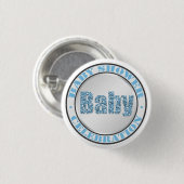 Glitzer Blue Baby Shower Celebration Buttons (Vorne & Hinten)