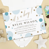 Glitzer Blue Confetti Es ist eine Baby-Dusche Einladung