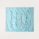 Glitzer Blue Crystals Elegante Hochzeit individuel Wandteppich (Vorderseite (Horizontal))