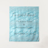 Glitzer Blue Crystals Elegante Hochzeit individuel Wandteppich (Vorderseite)