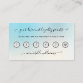 Glitzer Blue Eyelash Extension Loyalty Business Visitenkarte (Rückseite)