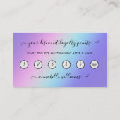 Glitzer Blue Eyelash Extension Loyalty Visitenkarte (Rückseite)