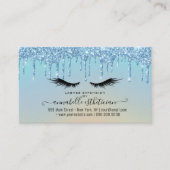 Glitzer Blue Eyelash Extension Loyalty Visitenkarte (Vorderseite)