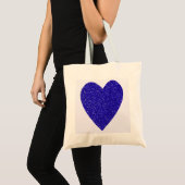 Glitzer Blue Heart Wedding Tragetasche (Vorderseite (Produkt))