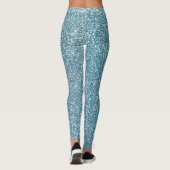 Glitzer Blue Leggings (Rückseite)