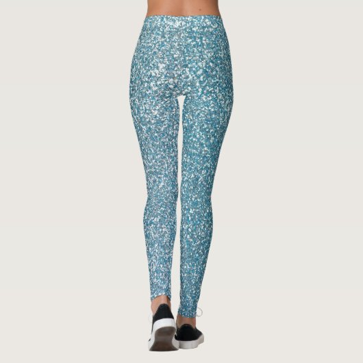 Glitzer Blue Leggings (Rückseite)