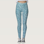 Glitzer Blue Leggings (Vorderseite)