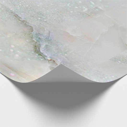 Glitzer Blue Marble Wrapping Paper Geschenkpapier (Ecke)