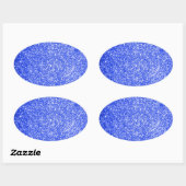 Glitzer Blue Ovaler Aufkleber (Blatt)