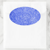 Glitzer Blue Ovaler Aufkleber (Tasche)