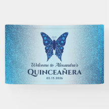 Glitzer Blue Quinceanera Geburtstag