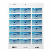 Glitzer Blue Rücksendeadresse Adressaufkleber (Vorne)