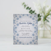 Glitzer Blue Snowflakes Hochzeitsreise (Stehend Vorderseite)