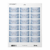 Glitzer Blue Snowflakes Winterhochzeit Adressaufkleber (Vorne)