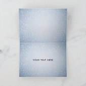 Glitzer Blue Snowflakes Winterhochzeit Danke (Innenseite)