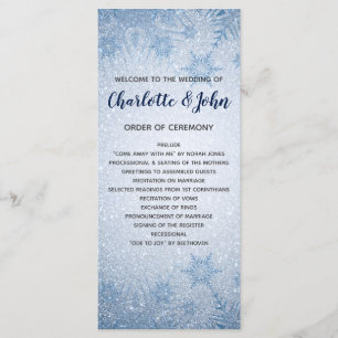 Glitzer Blue Snowflakes Winterprogramm Programm
