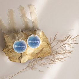 Glitzer Blue Vielen Dank für Ihre traumhafte Hochz Runder Aufkleber