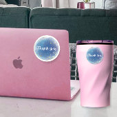 Glitzer Blue Vielen Dank für Ihre traumhafte Hochz Runder Aufkleber