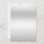 Glitzer Blume, Diamond Gerahmtes Weihnachtsfest Pa Einladung (Rückseite)