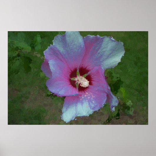"Glitzer Blume" digitale Kunst Poster (Vorne)