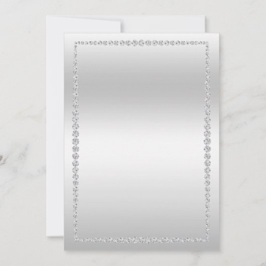 Glitzer-Blume, Gerahmtes Weihnachtsfest im Party Einladung (Rückseite)