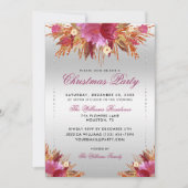 Glitzer-Blume, Gerahmtes Weihnachtsfest im Party Einladung (Vorderseite)