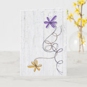 Glitzer-Blume werden bald gut Karte (Gelbe Blume)