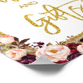 Glitzer Blumenkarten & Geschenke Hochzeitplakatdek Poster (Ecke)