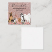 Glitzer Blumenstrauß Quadratische Visitenkarte (Vorne/Hinten)