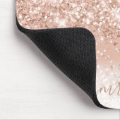 Glitzer Blush Pink Rose Gold Future Frau Bride Mousepad (Ecke)