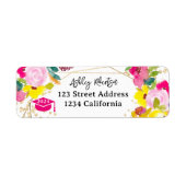 Glitzer boho florale Aquarell Abschluss (Vorne)