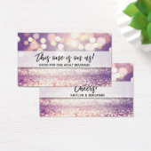 Glitzer Bokeh Drink Tickets mit modernen Handschri (Schreibtisch)