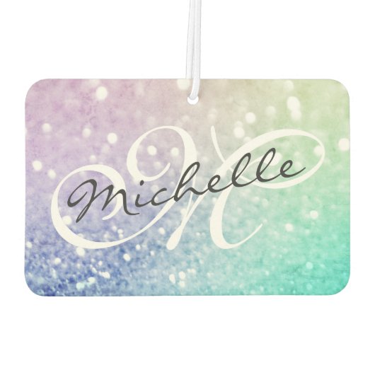 Glitzer Bokeh Glamour Elegant Autolufterfrischer (Rückseite)