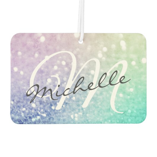 Glitzer Bokeh Glamour Elegant Autolufterfrischer (Rückseite)