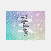 Glitzer Bokeh Glamour Elegant Fleecedecke (Vorderseite (Horizontal))