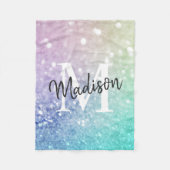 Glitzer Bokeh Glamour Elegant Fleecedecke (Vorderseite)