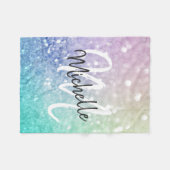 Glitzer Bokeh Glamour Elegant Fleecedecke (Vorderseite (Horizontal))