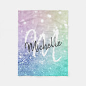 Glitzer Bokeh Glamour Elegant Fleecedecke (Vorderseite)