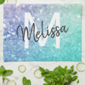 Glitzer Bokeh Glamour Elegant Geschirrtuch (Gefaltet)