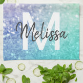 Glitzer Bokeh Glamour Elegant Geschirrtuch (Gefaltet)