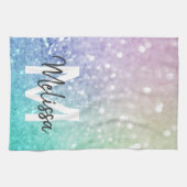 Glitzer Bokeh Glamour Elegant Geschirrtuch (Horizontal)