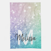 Glitzer Bokeh Glamour Elegant Geschirrtuch (Vertikal)