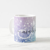 Glitzer Bokeh Glamour Elegant Kaffeetasse (Vorderseite Links)