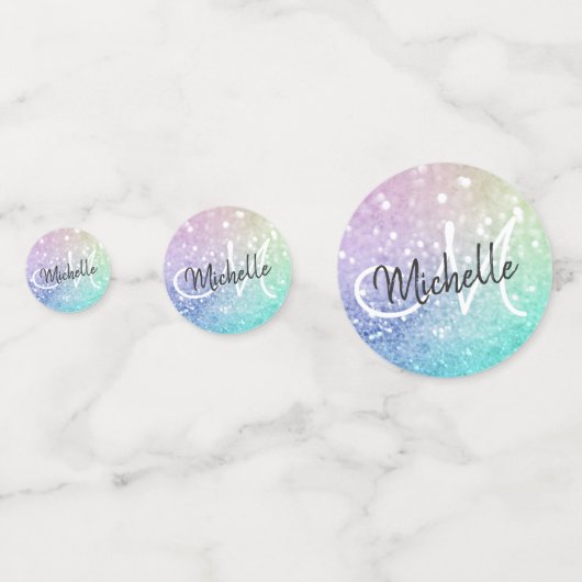 Glitzer Bokeh Glamour Elegant Konfetti (Rückseiten)