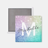 Glitzer Bokeh Glamour Elegant Magnet (Vorderseite/Rückseite)