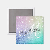 Glitzer Bokeh Glamour Elegant Magnet (Vorderseite/Rückseite)