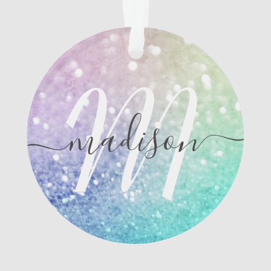 Glitzer Bokeh Glamour Elegant Ornament (Rückseite)